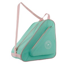 Skate Bag for Ice, Inline, Roller  Quad Skates - Kids  Adults Mint/Pink
