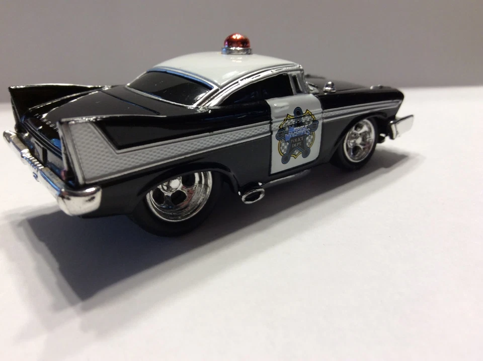 MUSCLE MACHINES POLICE DEPT.  1958 PLYMOUTH FURY   1:64 DIE-CAST  58 FURY  - Image 2 of 4