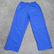 Vintage Nike Pants Mens XL Fit Dry Track Windbreaker Lined Ankle Zip Y2K 32x33