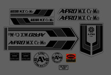 Akisu A-pro MX black and Prism Bmx sticker de...