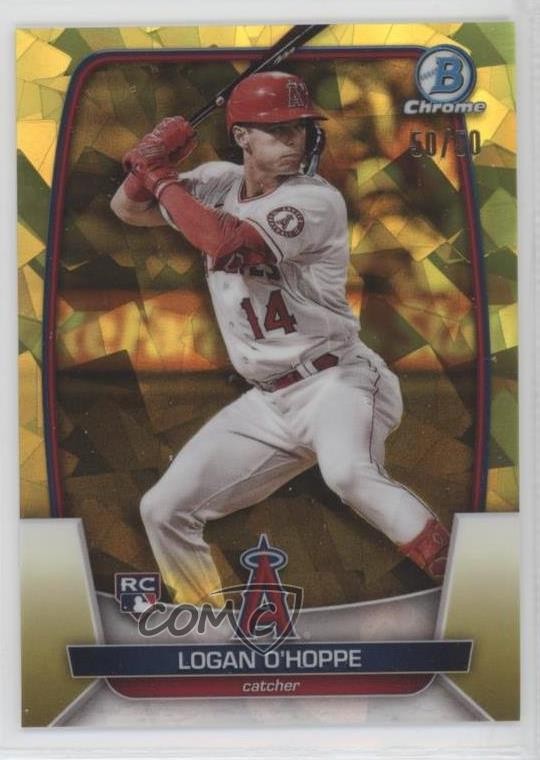 2023 Bowman Chrome Sapphire Edition Yellow 50/50 Logan O'Hoppe #51 02u3