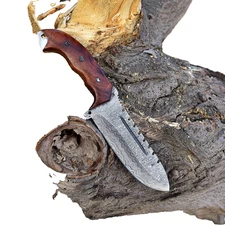 Handmade Damascus Steel Hunting Tactical Tom Brown Tracker Knife with Sheath