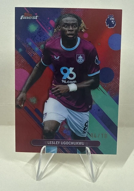 2026 Topps Finest Premier League Soccer - Lesley Ugochukwu RED #/10 Burnley FC