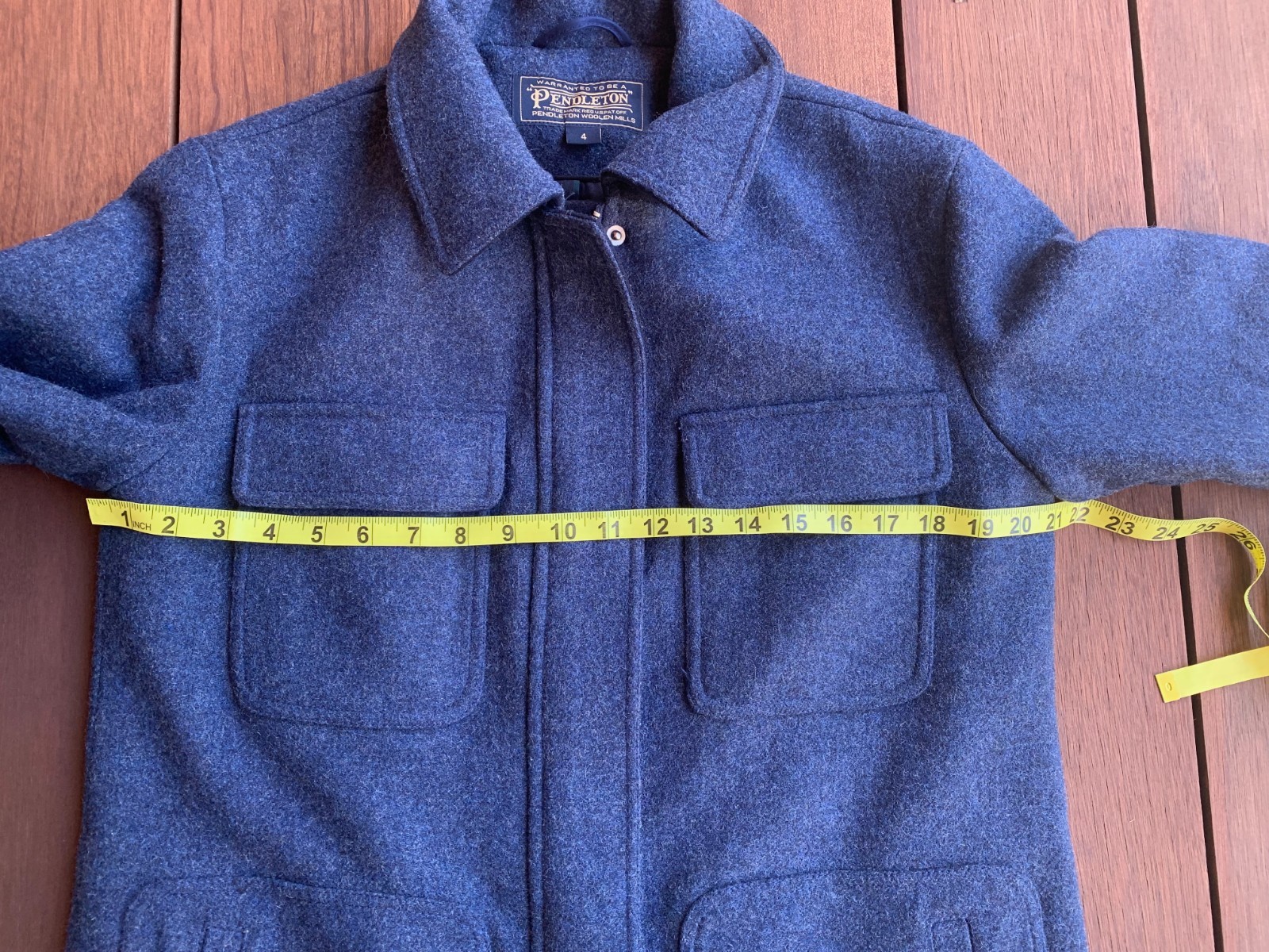 PENDLETON Kit Wool Jacket Coat Size 4 Small Indig… - image 11