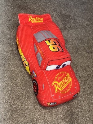 Disney Pixar Cars Plush Stuffed Lightning McQueen Red Pillow Plush Buddy 18'' New
