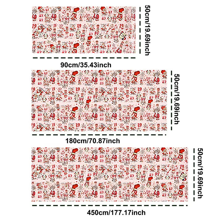 "67" Pattern Wrapping Paper Roll 19in Wide, Birthday & Holiday Xmas Gift Wrap