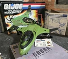 GI JOE ~ 1989 MUDFIGHTER JET  ~ 100% COMPLETE, UNUSED STICKERS, BOX & BPs