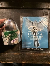 2  L'eggs Size Q Sheer Energy Pantyhose Retro Egg Package NEW Vintage Silkies