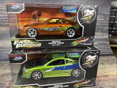 Jada 1:32 Fast & Furious Brian's Mitsubishi Eclipse & Toyota Supra