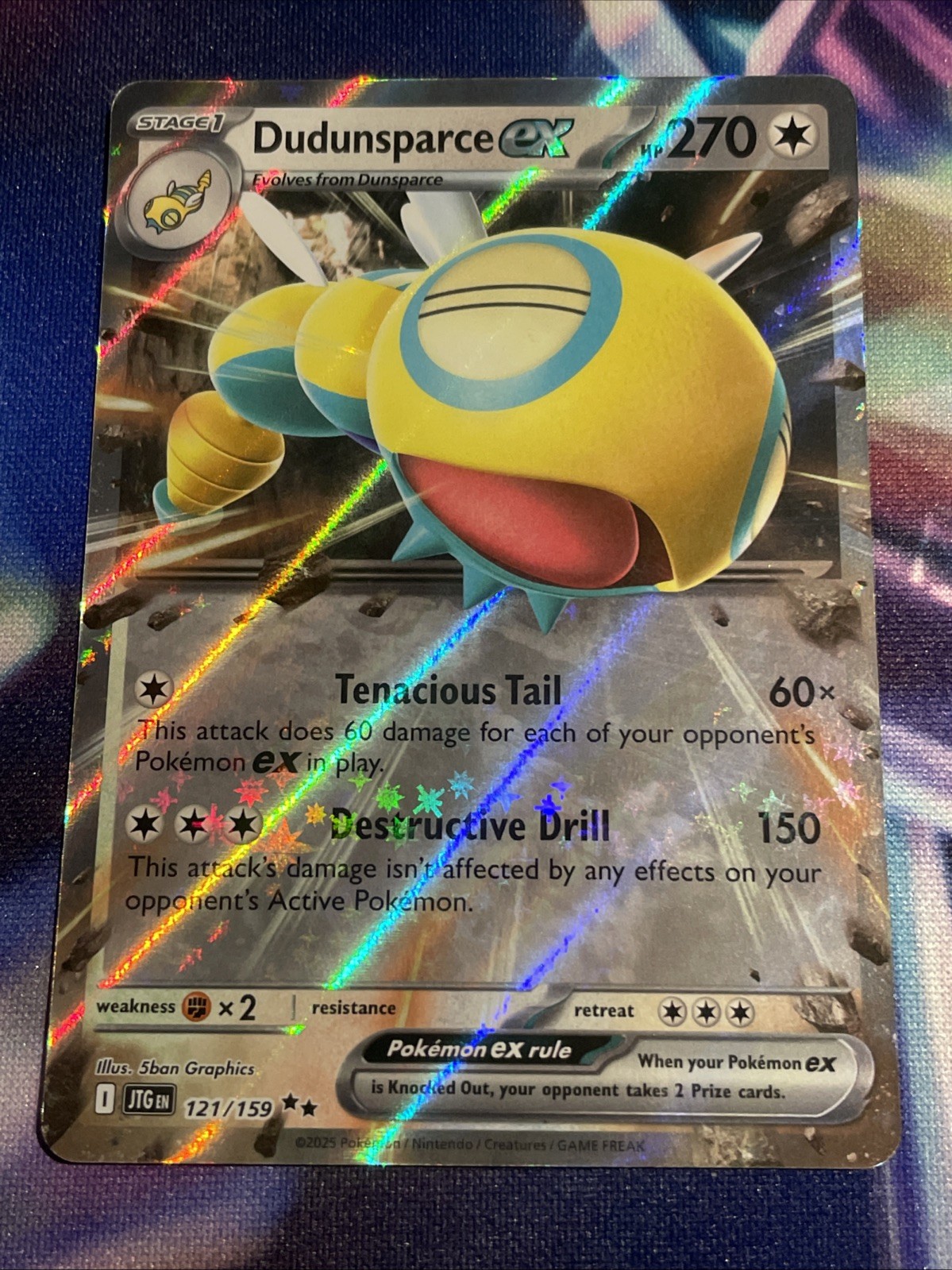 Pokemon TCG Dudunsparce ex 121/159 Double Rare Journey Together NM/M