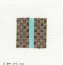 Blue Waters Mini Square Suitcase Luggage Handpainted Needlepoint Canvas