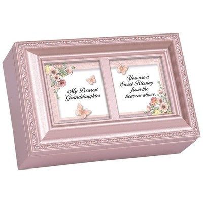 Granddaughter Sweet Blessing Matte Pink Petite Music Box You Light Up My Life