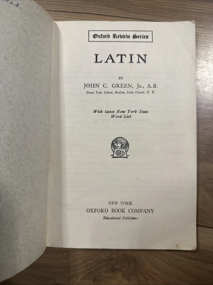 Oxford Review Series By John C. Green, Jr., A.B. 1927 Vintage LATIN New York - Image 3 of 4