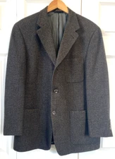 Vtg Wool Tweed Atomic Fleck 3 Roll 2 Ivy Trad Sport Coat 41R Blazer Jacket USA