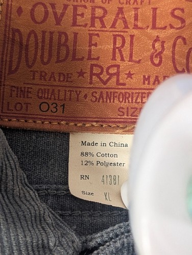 RRL DOUBLE RL Corduroy Jacket Ralph Lauren Men's XL Grey Vintage Outerwear - Picture 5 of 8
