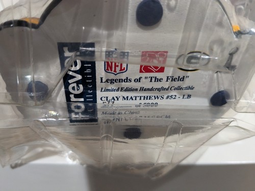 NIB Clay Matthews Green Bay Packers Super Bowl XLV Ring Base FOCO Bobblehead - Picture 8 of 8