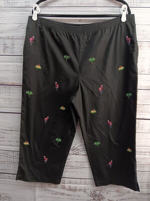  Southern Lady  Capri Pants Women s Waist 40  Embroidered Beach Logos