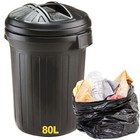 80 Litre Capacity Dustbin Heavy Duty Outdoor Shatterproof Refuse/Rubbish Bin