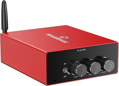 RSGRHAI Bluetooth 5.0 Mini Audio Power Stereo Amplifier Hi-Fi Class D Integra...