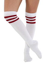 High Over the Knee Socks Long Plain Striped Thigh High OTK Socks UK SIZE 4-6