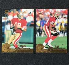 1996 Pacific Crown Collection SAN FRANCISCO 49ERS (2) Elvis Grbac & JJ Stokes