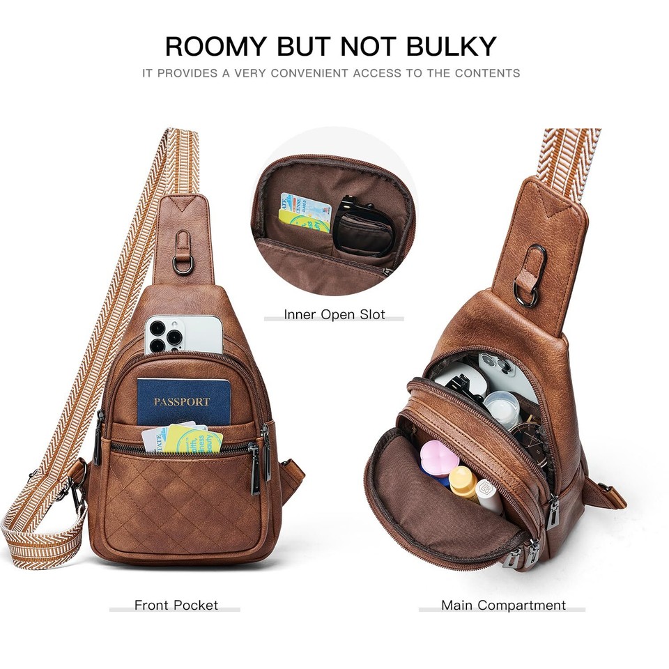 7L Sling Bag For Women Fanny Pack Crossbody Travel Shoulder Belt Bags