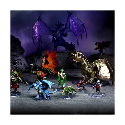 D&D Icons Of The Realms – Fizban's Treasury Of Dragons – Booster De 4 Figurines Pré-peintes – D&D