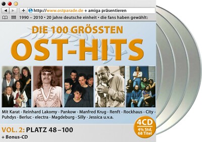 Various Artists ''Die Ultimative Ostparade-Top 100 vol.2'' 4CD-Set NEU DDR Amiga