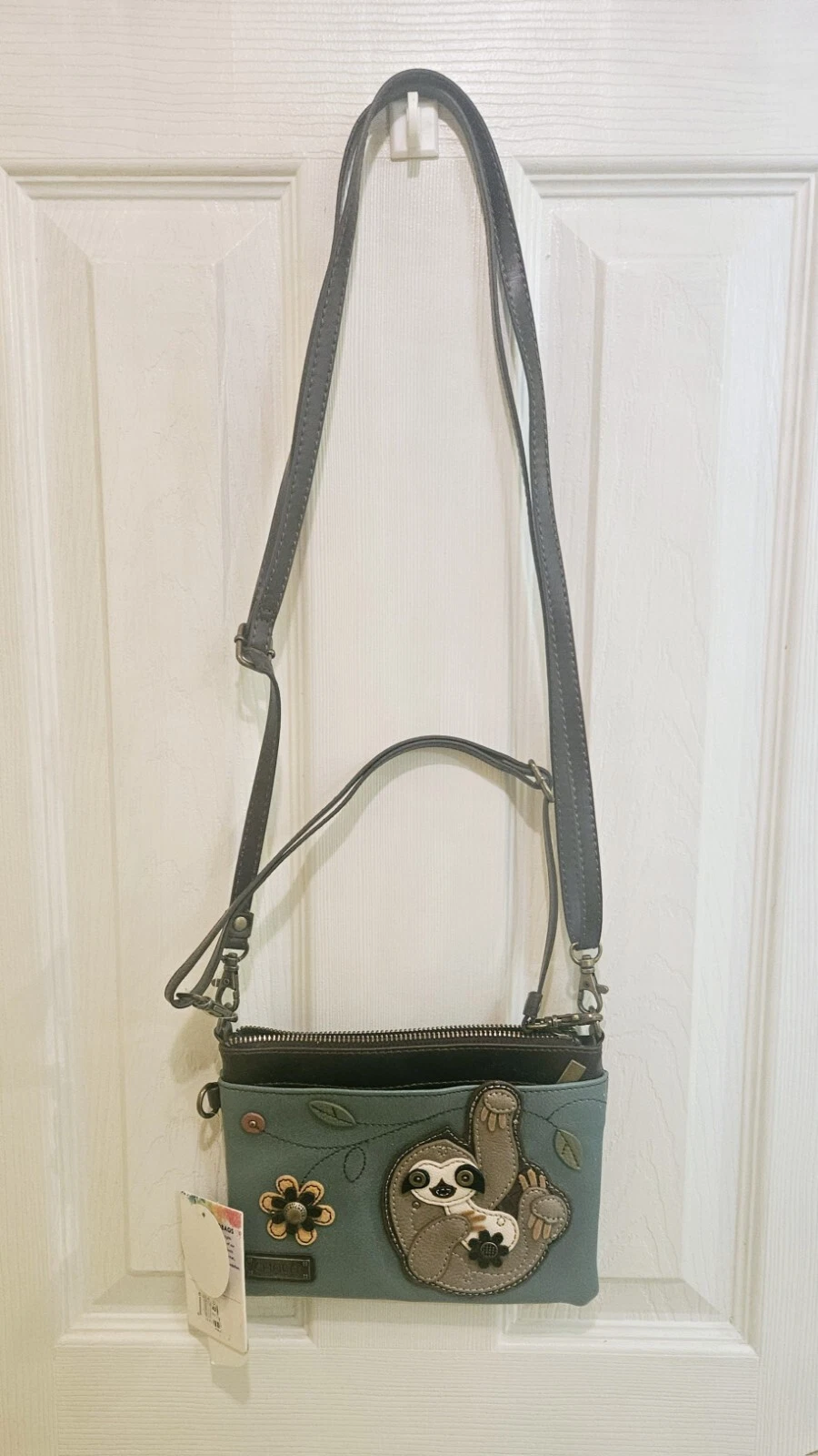 WANDLER Nuova borsa a tracolla Chala Mini pelle convertibile SLOTH blu acqua regalo