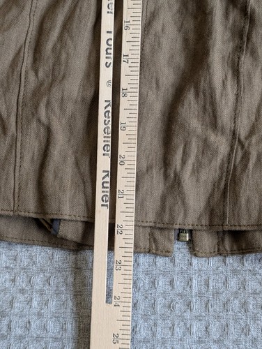 Chaqueta J Crew Mujer 4 Marrón Utilidad Cremallera Completa Cuello Bolsillos Lona Rayón - Imagen 10 de 13