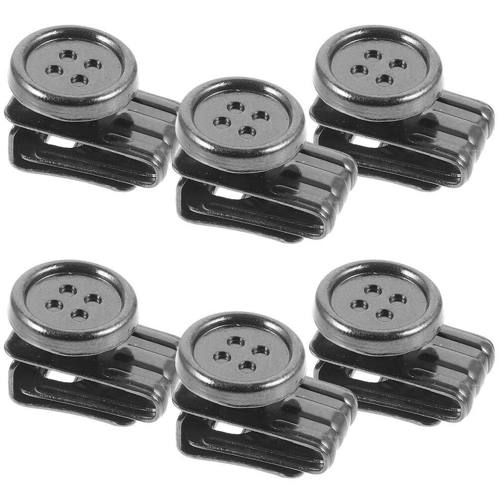 6pcs Metal Suspender Buttons for Mens Pants Hat Button Suspenders for