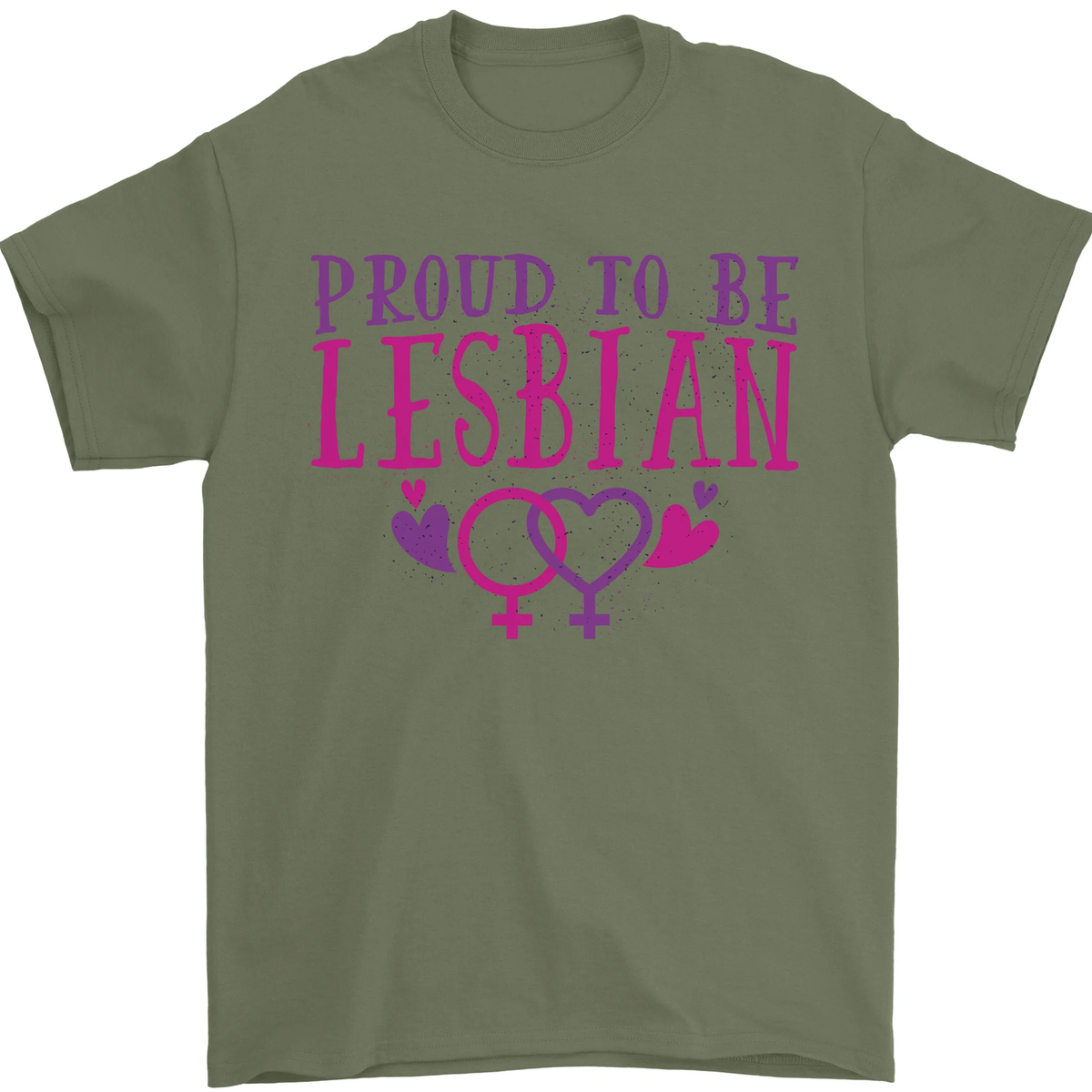 Proud to Be a Lesbian LGBT Gay Pride Awareness Mens T-Shirt 100