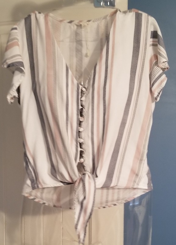 SIM & SAM Women's short sleeve top size Large 100% Rayon