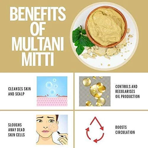 Multani Mitti Facial Clays Whole Chunks Pieces 250Gm + Free Shipping - Image 3 of 4