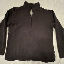 Eddie Bauer Sweater men  s medium 1/4 zip mock neck gray long sleeve
