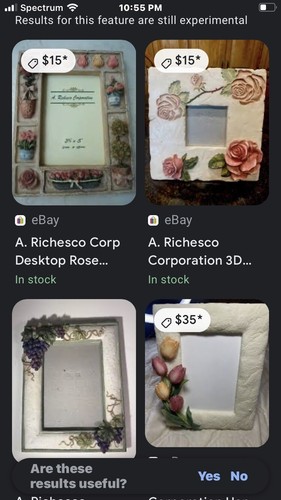 Richesco Corporation Photo Frame Hand Painted 5.5” X 7” Never Used - Picture 5 of 5