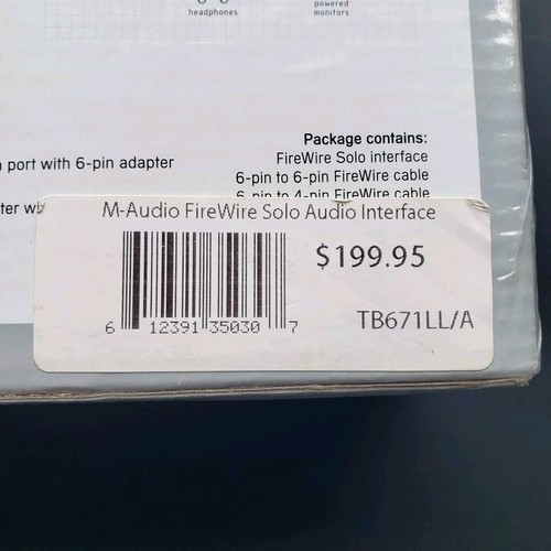 M-Audio FireWire Solo Mobile Music Audio Interface & Software Pro Tools Plug In - Afbeelding 3 van 5