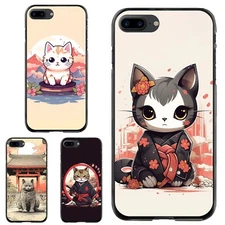 temple cat japanese ink Shockproof Cover For iPhone SE4 16E XS XR Max 6 7 8 Plus
