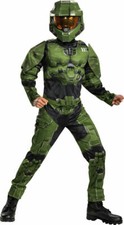 Kids Master Chief Infinite Muscle Costume HALO Halloween costume S-M-L NEW