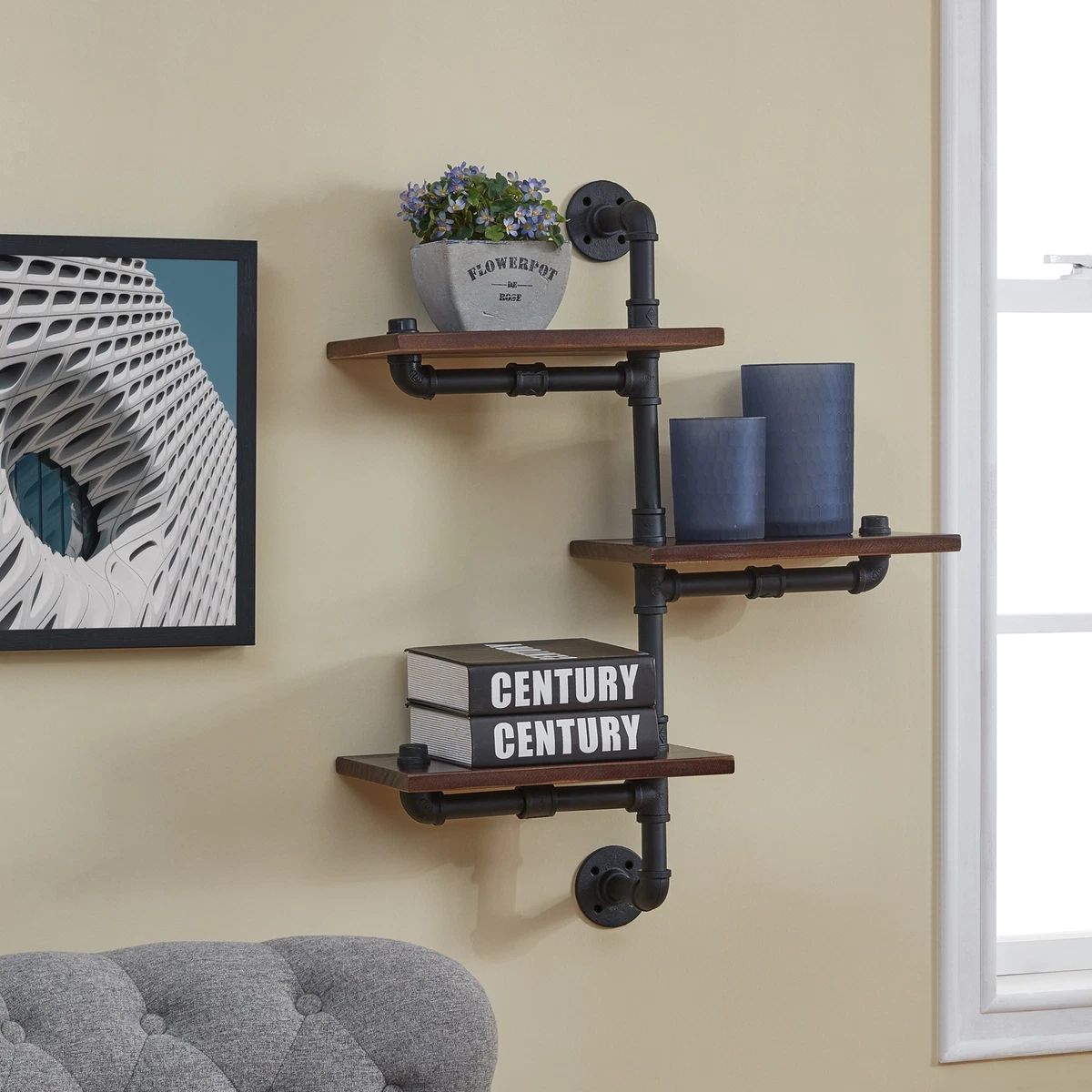 Pipe online shelf unit