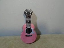 MINIATURE 3.25” PINK GUITAR CANDY TIN EMPTY BOOT BARN  (MF944)