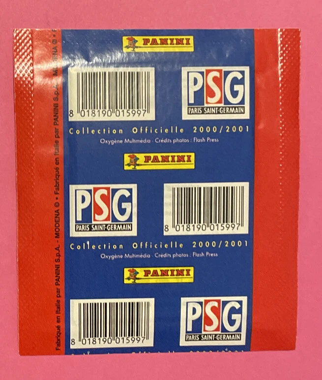 Original Pochette Bustina Panini Championnat France Foot PSG Paris 2000 - 2001 - Photo 2/2