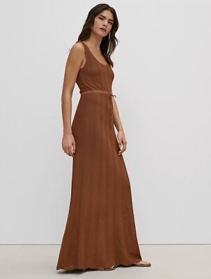 Comma, Casual Maxi Dress Boho Open Pattern Size 44 Hardly Used Sk75