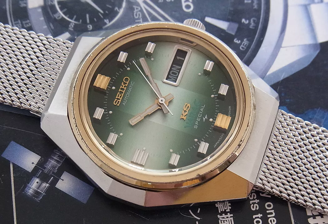 NICE & RARE VINTAGE SEIKO KS VANAC SPECIAL 5246-6030 AUTOMATIC