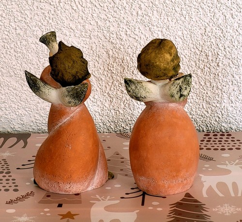 2 Weihnachtsengel, 1 Posaune spielender und ein singender Engel - Bild 3 von 4