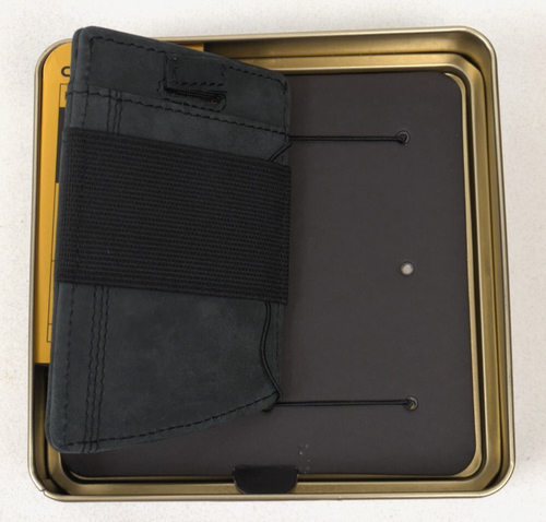 NEW Carhartt Saddle Leather Wallet WW0238 Gray Front Pocket w/ Cash Strap - Picture 2 of 3