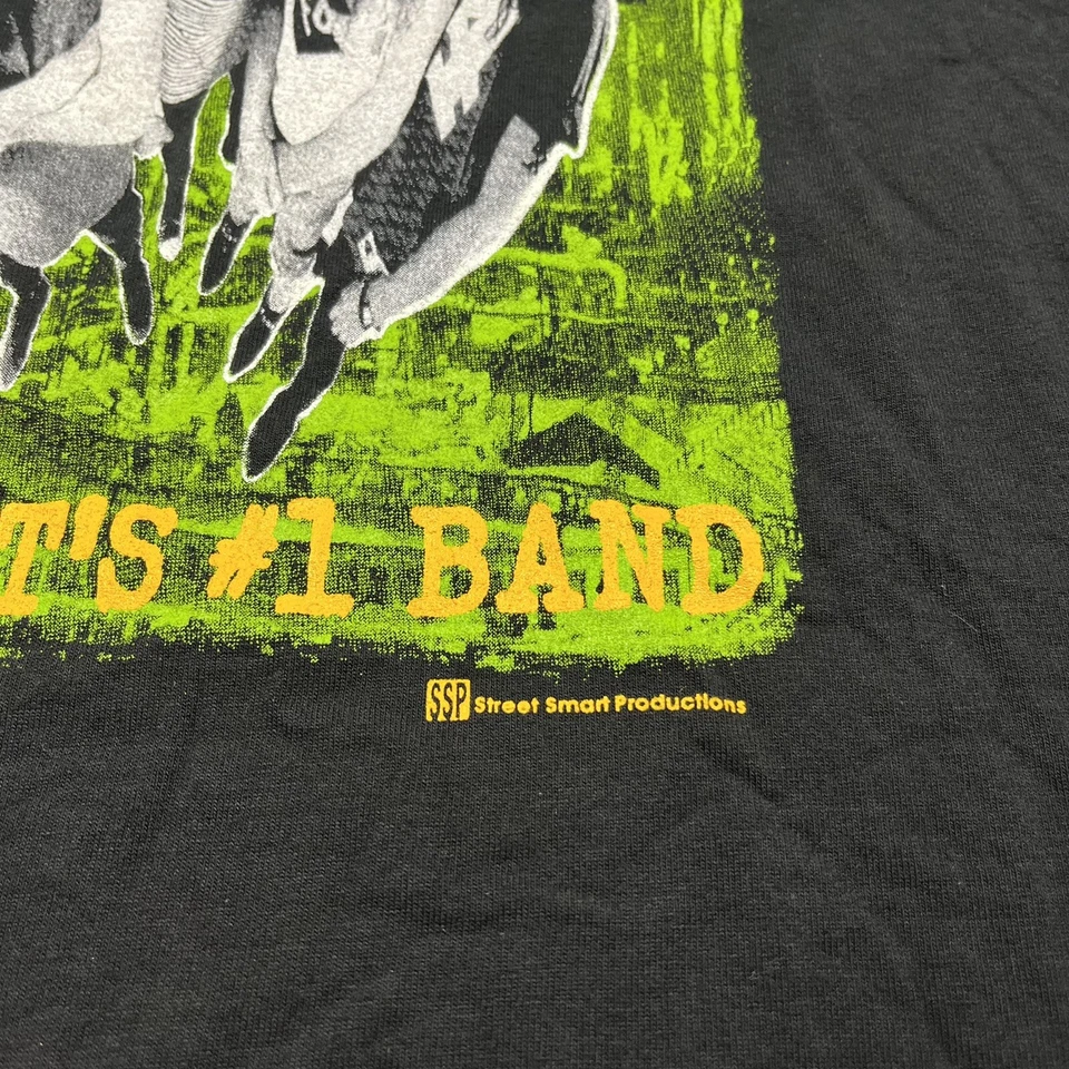 Vintage 90s Band Tee "Illegal" Size XL Single Stitch Cover Band Detroit Music - image 3 of 4