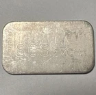 1 oz Silver Bar SCS Exchange Very Rare Vintage Bullion Bar Nice!