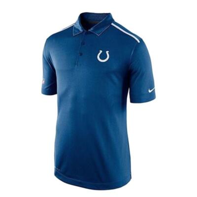 Nike Men's Indianapolis Colts Dri-Fit Coaches Elite Polo Blue