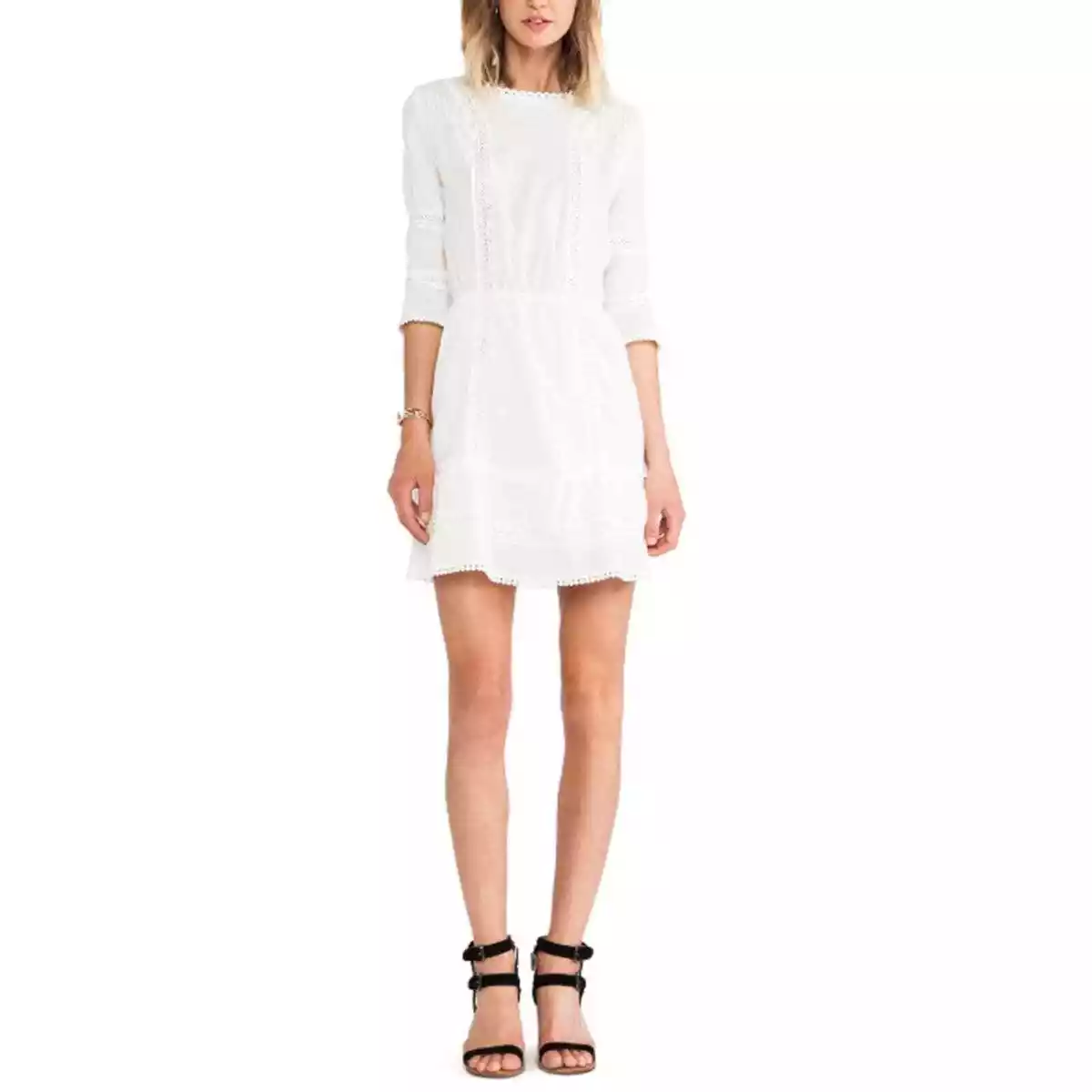 White cotton peasant dress 2025